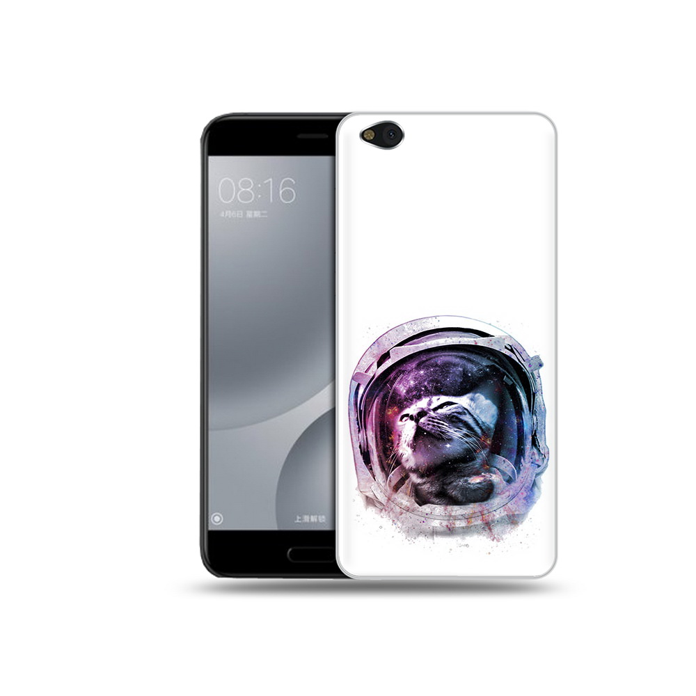 

Чехол MyPads Tocco для Xiaomi Mi 5C кот в шлеме (PT61938.328.396), Прозрачный, Tocco