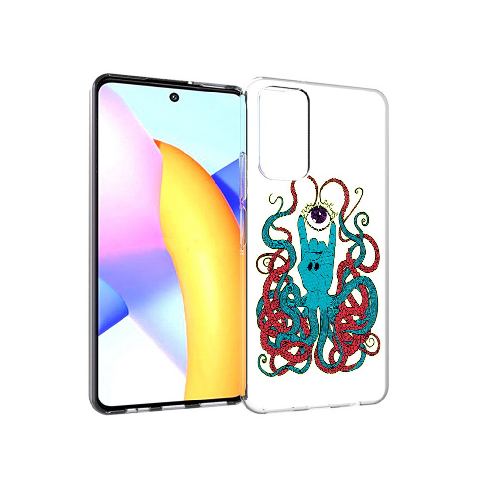 

Чехол MyPads Tocco для Huawei Honor 10 X Lite осьминог-рука абстракция, Прозрачный, Tocco