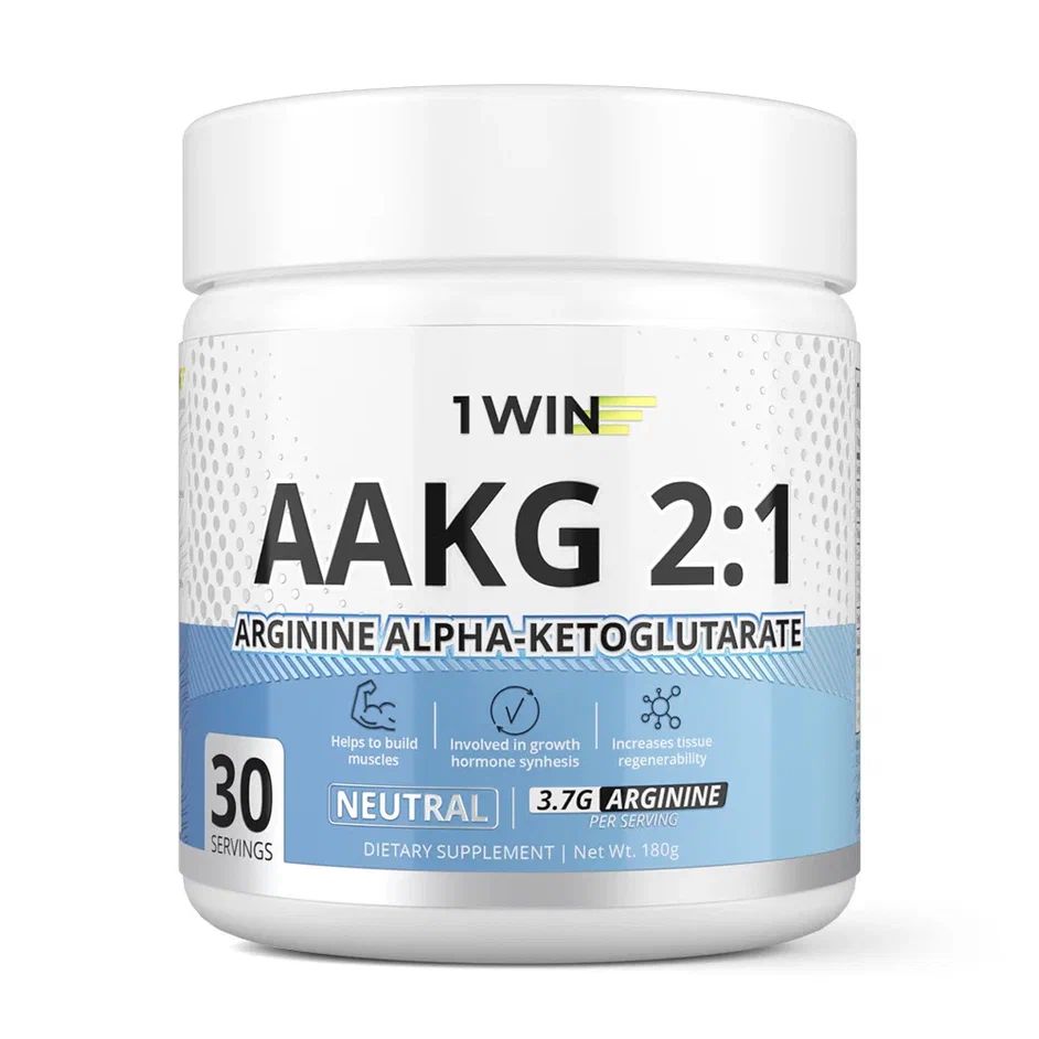 Аминокислоты 1WIN AAKG 2:1 Аргинин, 30 порций, Нейтральный, 180 г