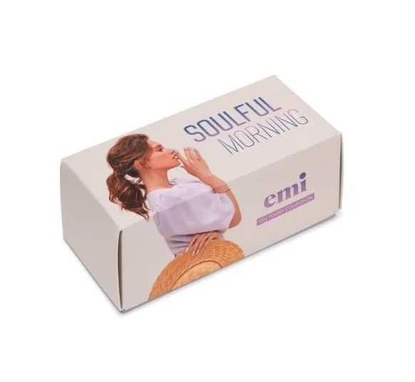 Набор гель-лаков для ногтей E.Mi, коллекция Soulful Morning, 6 мл на катке с наклейками