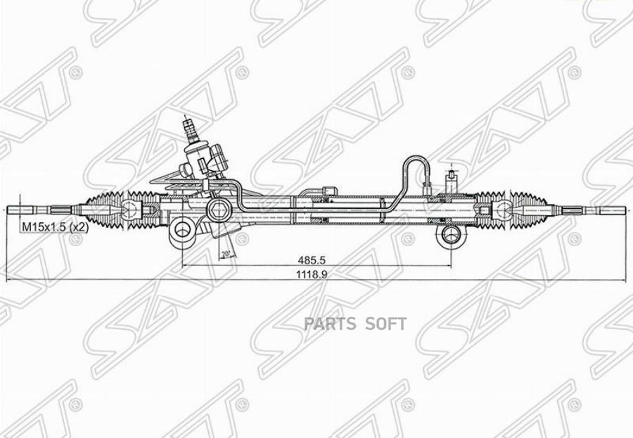 

SAT ST-44200-48090 Рейка рулевая TOYOTA HIGHLANDER/RX350 03-08 LHD 1шт