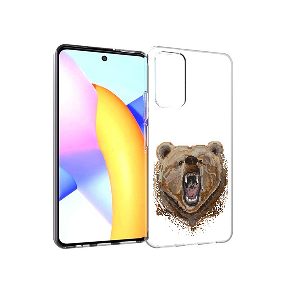 

Чехол MyPads Tocco для Huawei Honor 10 X Lite пиксельный медведь, Прозрачный, Tocco