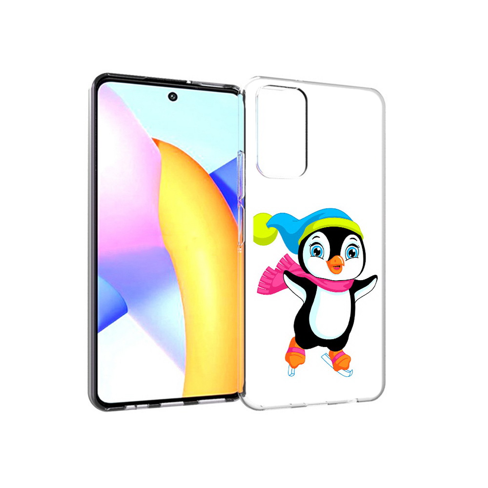 

Чехол MyPads Tocco для Huawei Honor 10 X Lite пингвин на коньках, Прозрачный, Tocco