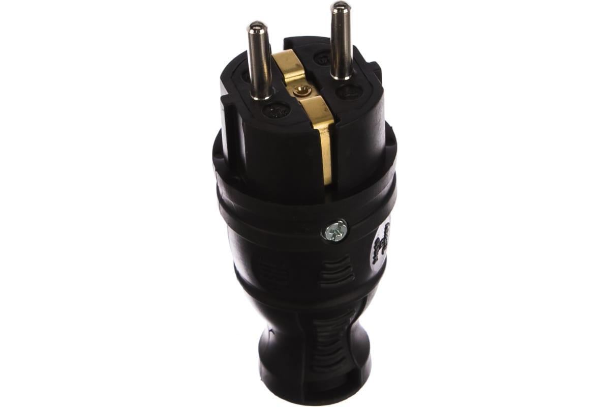 

Каучуковая вилка ЭРА V8-B-IP44 с заземлением прямая 16A, IP44, черная Б0044540, Черный