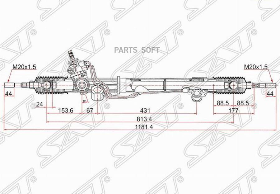 Рейка Рулевая Toyota Land Cruiser 02-07 Rhd Sat арт. ST-44250-60090