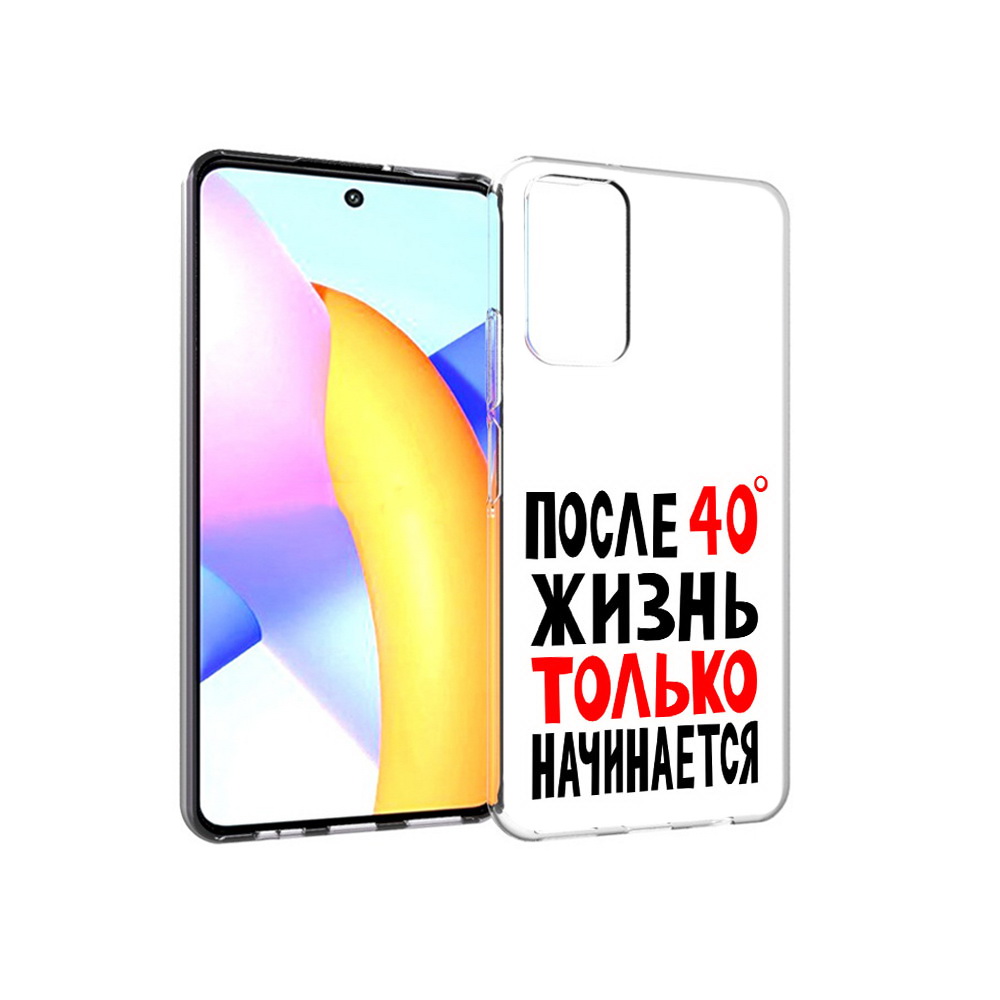

Чехол MyPads Tocco для Huawei Honor 10 X Lite после 40 жизнь начинается, Прозрачный, Tocco