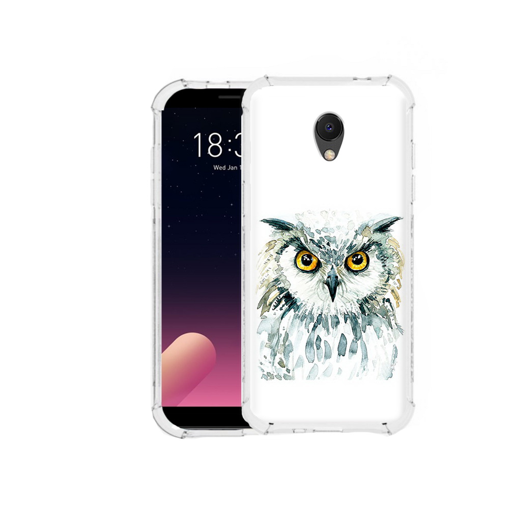 

Чехол MyPads Tocco для Meizu M6S Серьезная сова, Прозрачный, Tocco