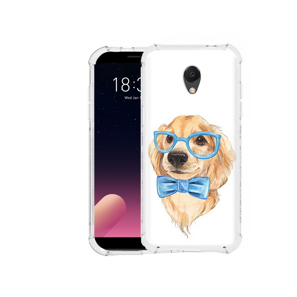 

Чехол MyPads Tocco для Meizu M6S Собака интеллигент, Прозрачный, Tocco