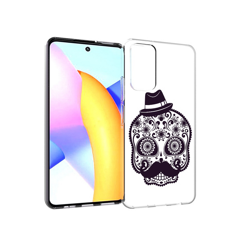 

Чехол MyPads Tocco для Huawei Honor 10 X Lite разрисованный скелет, Прозрачный, Tocco