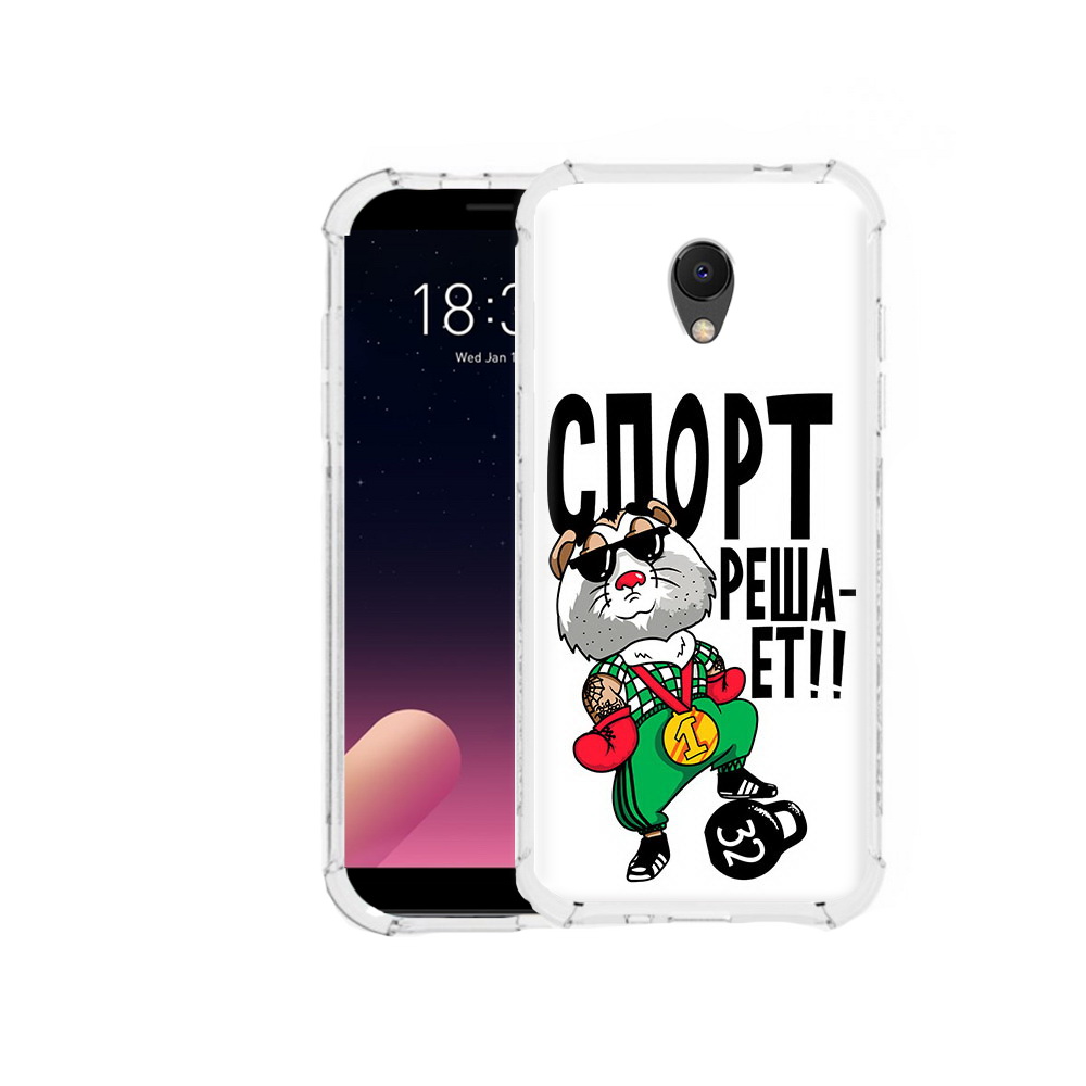 

Чехол MyPads Tocco для Meizu M6S Спорт решает, Прозрачный, Tocco