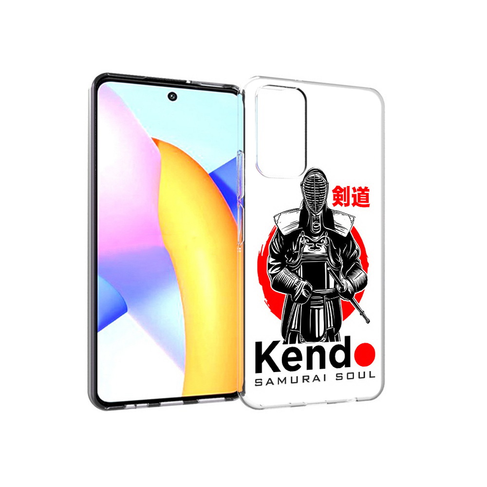 

Чехол MyPads Tocco для Huawei Honor 10 X Lite рисованый самурай, Прозрачный, Tocco