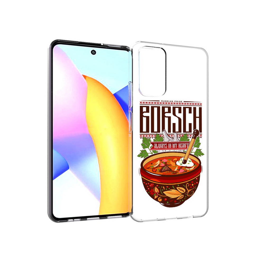 

Чехол MyPads Tocco для Huawei Honor 10 X Lite русский борщ, Прозрачный, Tocco