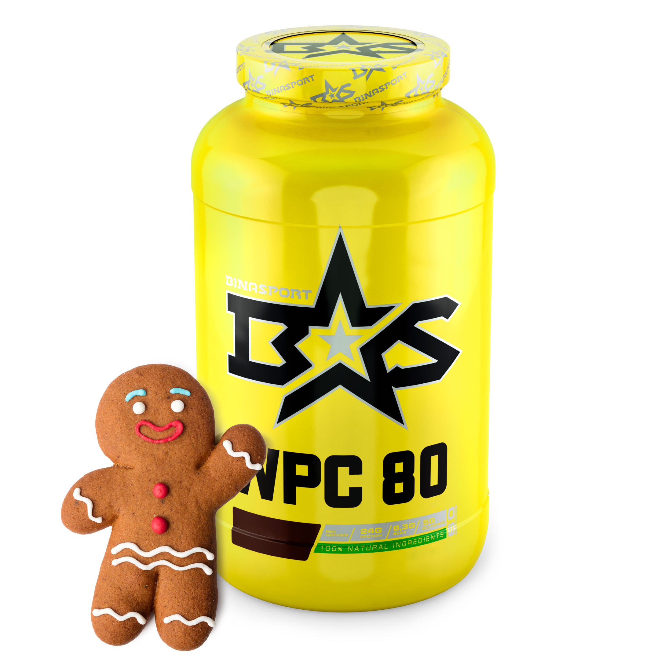 Протеин Binasport WPC 80 Whey Protein, 1300 г, gingerbread