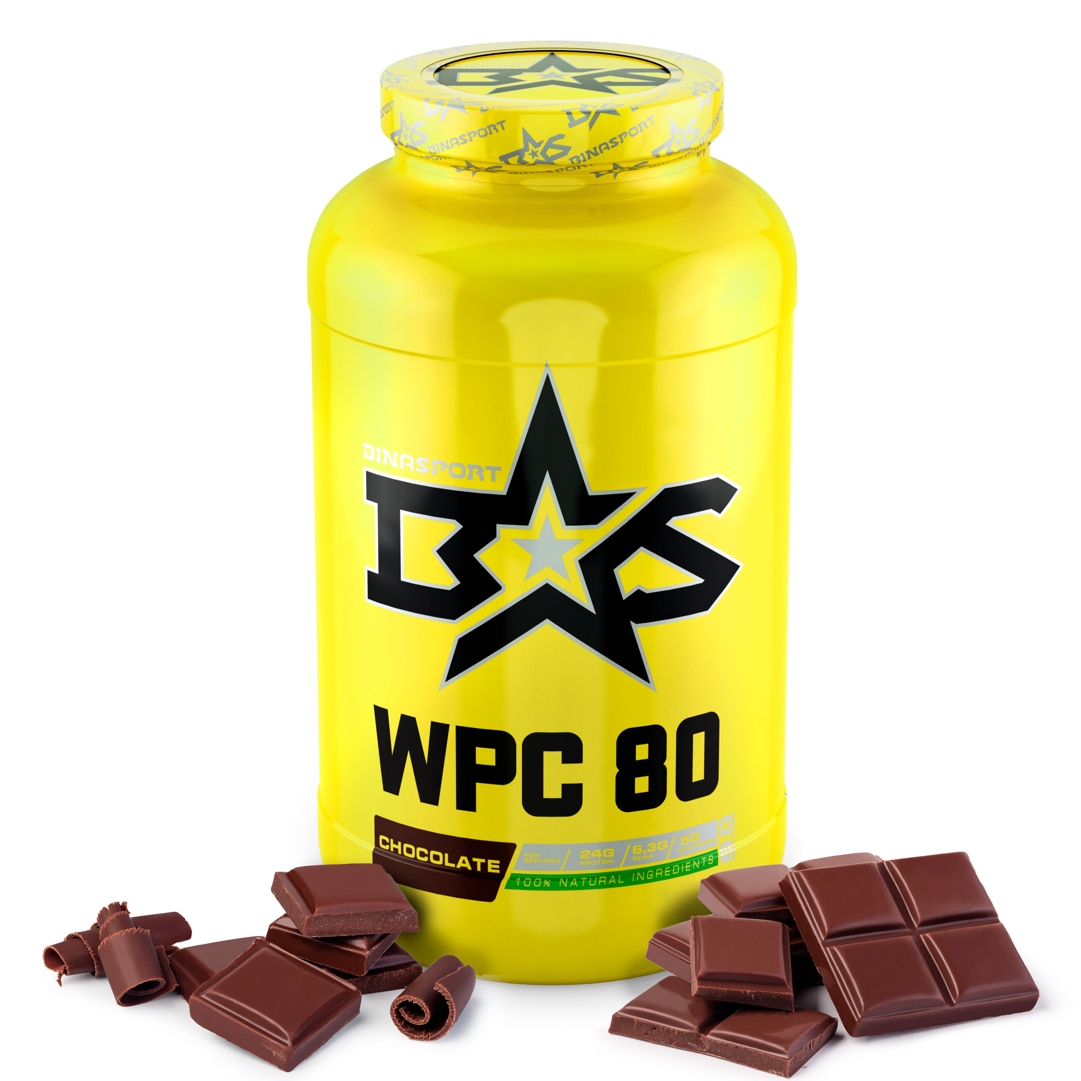 Протеин Binasport WPC 80 Whey Protein, 1300 г, chocolate