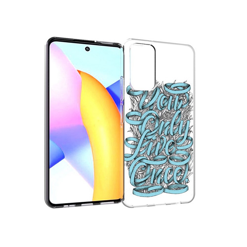 

Чехол MyPads Tocco для Huawei Honor 10 X Lite слова из ленты абстракция, Прозрачный, Tocco