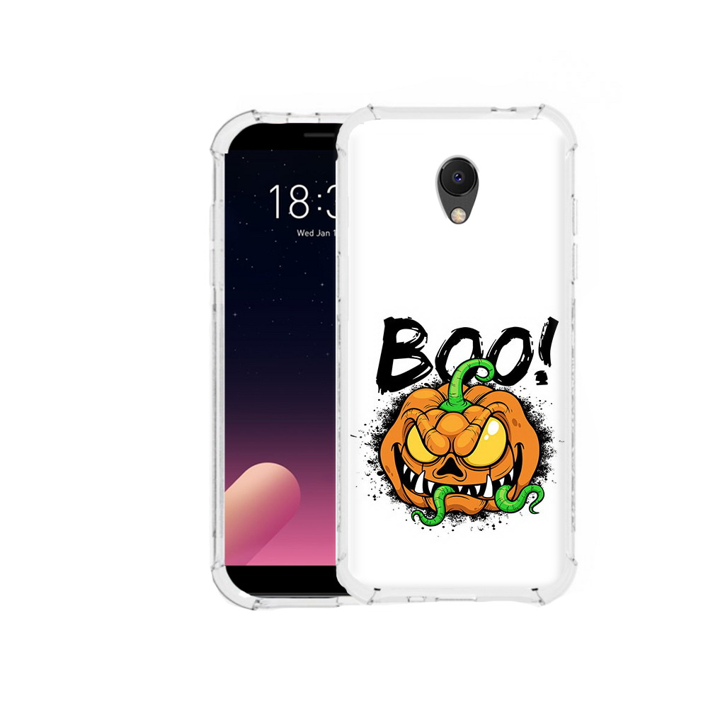 

Чехол MyPads Tocco для Meizu M6S Хэллоуин бу, Прозрачный, Tocco