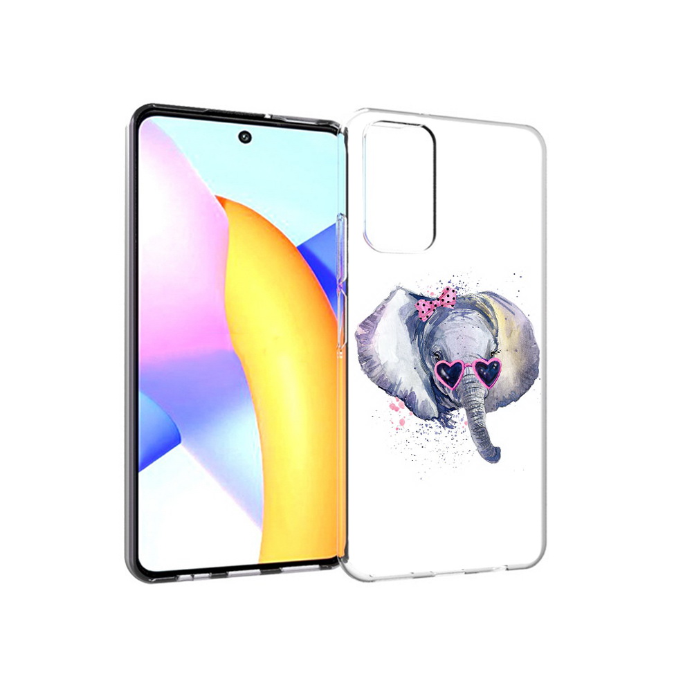 

Чехол MyPads Tocco для Huawei Honor 10 X Lite слоник в очках, Прозрачный, Tocco