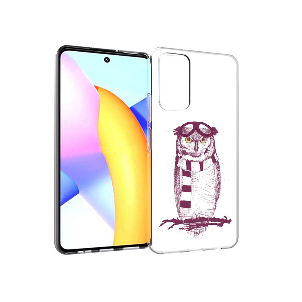 

Чехол MyPads Tocco для Huawei Honor 10 X Lite сова-летчик, Прозрачный, Tocco