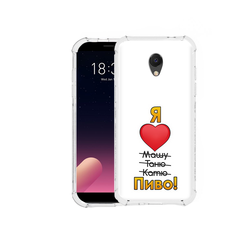 

Чехол MyPads Tocco для Meizu M6S Я люблю машу таню катю пиво, Прозрачный, Tocco