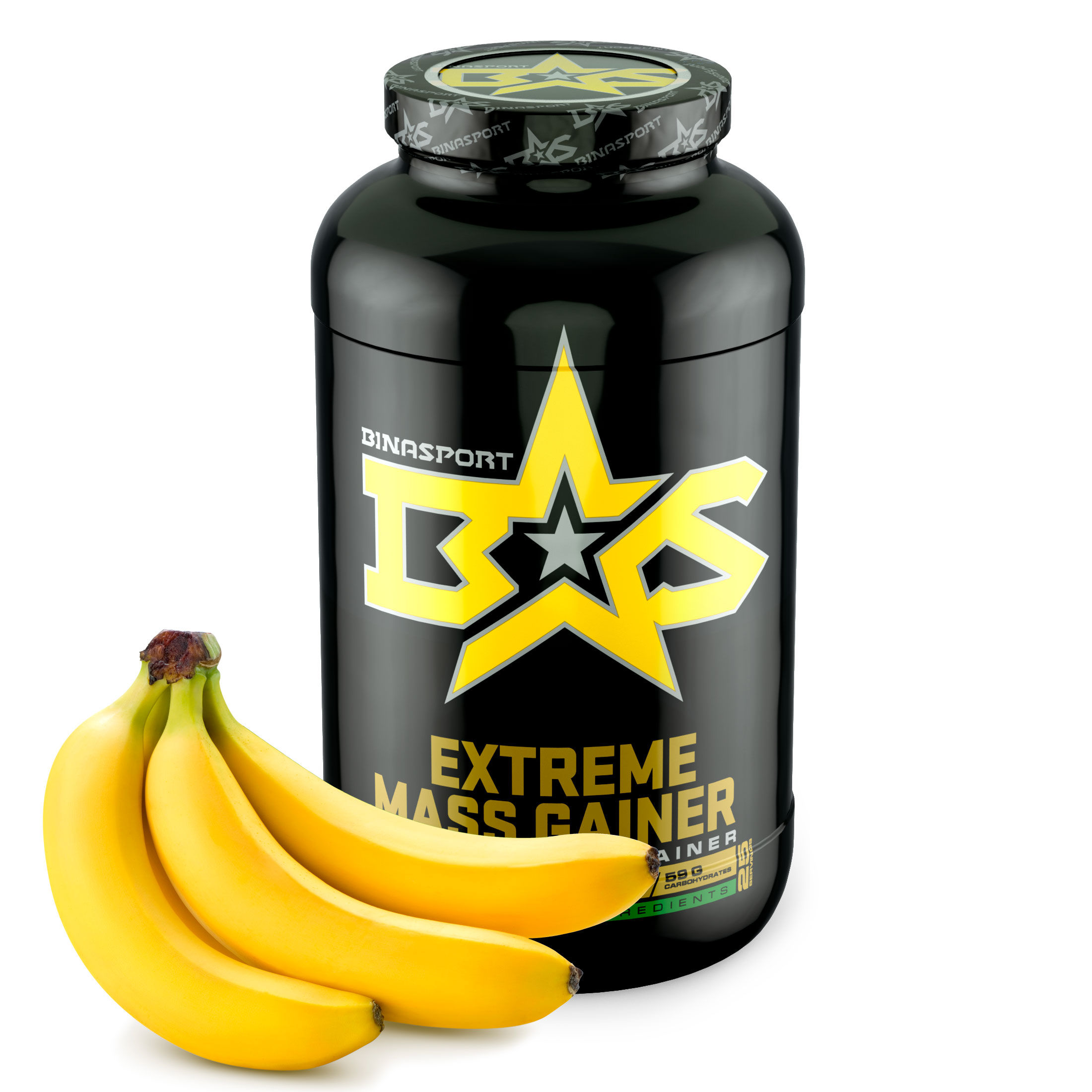 фото Гейнер binasport extreme mass gainer, 1500 г, banana