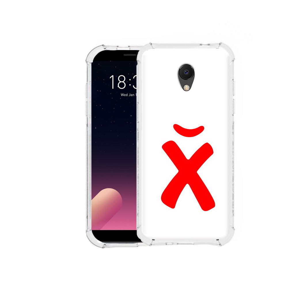 

Чехол MyPads Tocco для Meizu M6S абстракция буква х, Прозрачный, Tocco