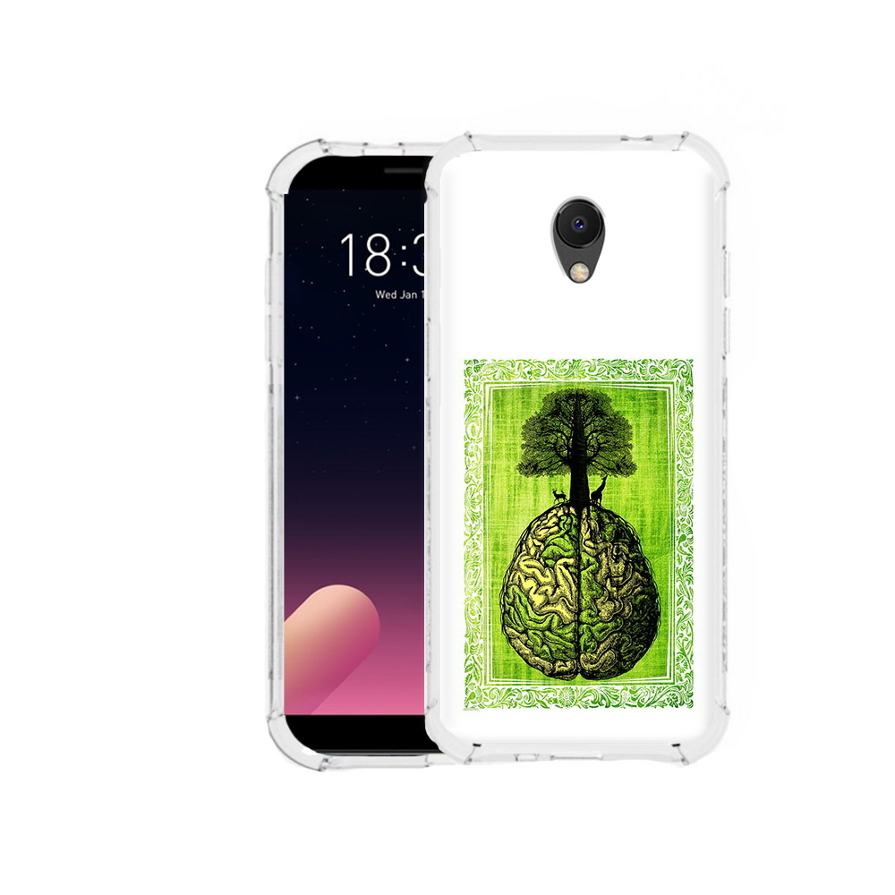 

Чехол MyPads Tocco для Meizu M6S абстракция здоровый мозг, Прозрачный, Tocco