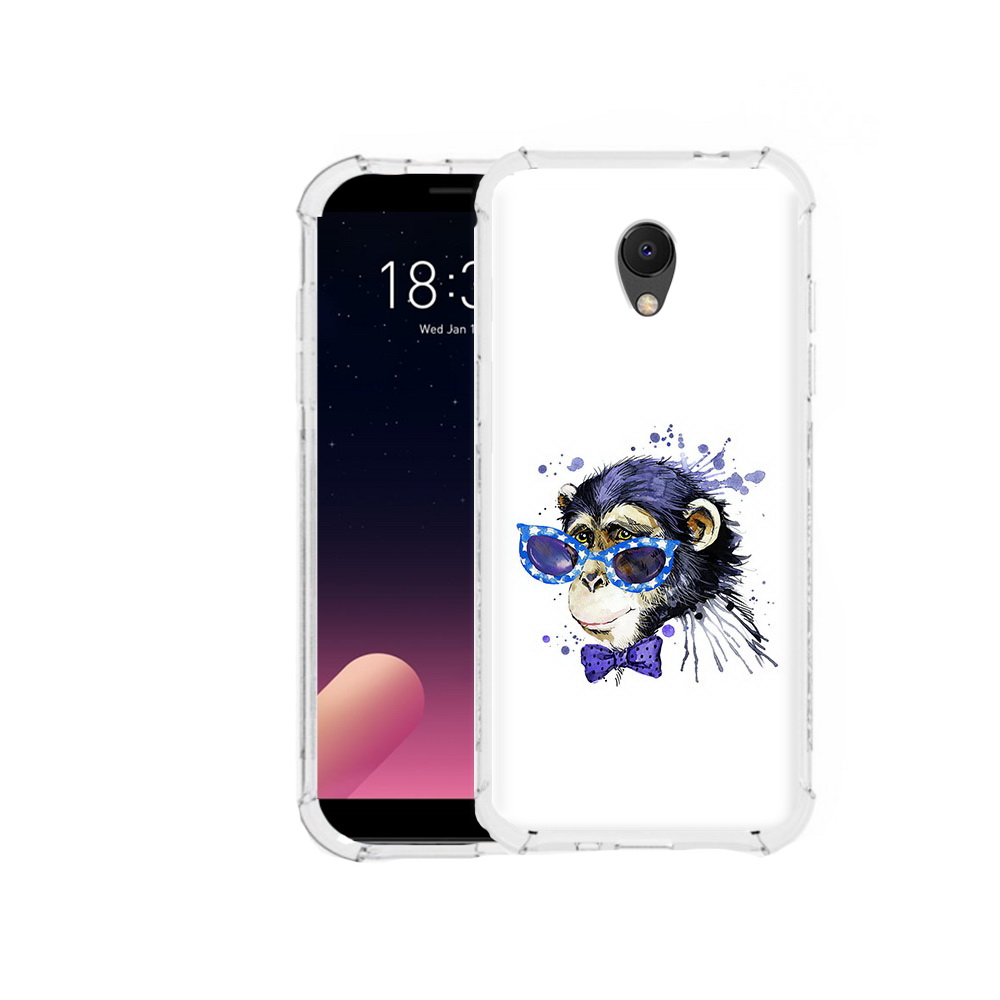 

Чехол MyPads Tocco для Meizu M6S акварельная обезьяна, Прозрачный, Tocco