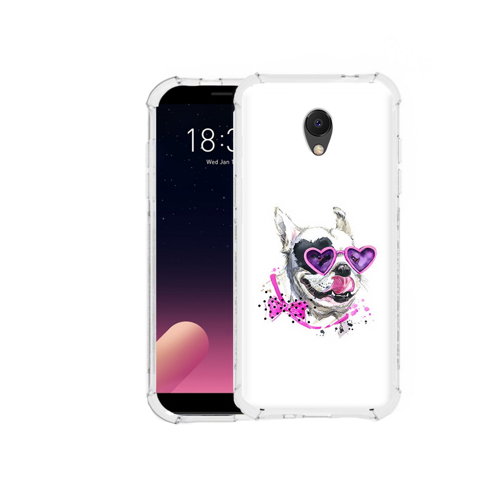 

Чехол MyPads Tocco для Meizu M6S акварельный пёс, Прозрачный, Tocco