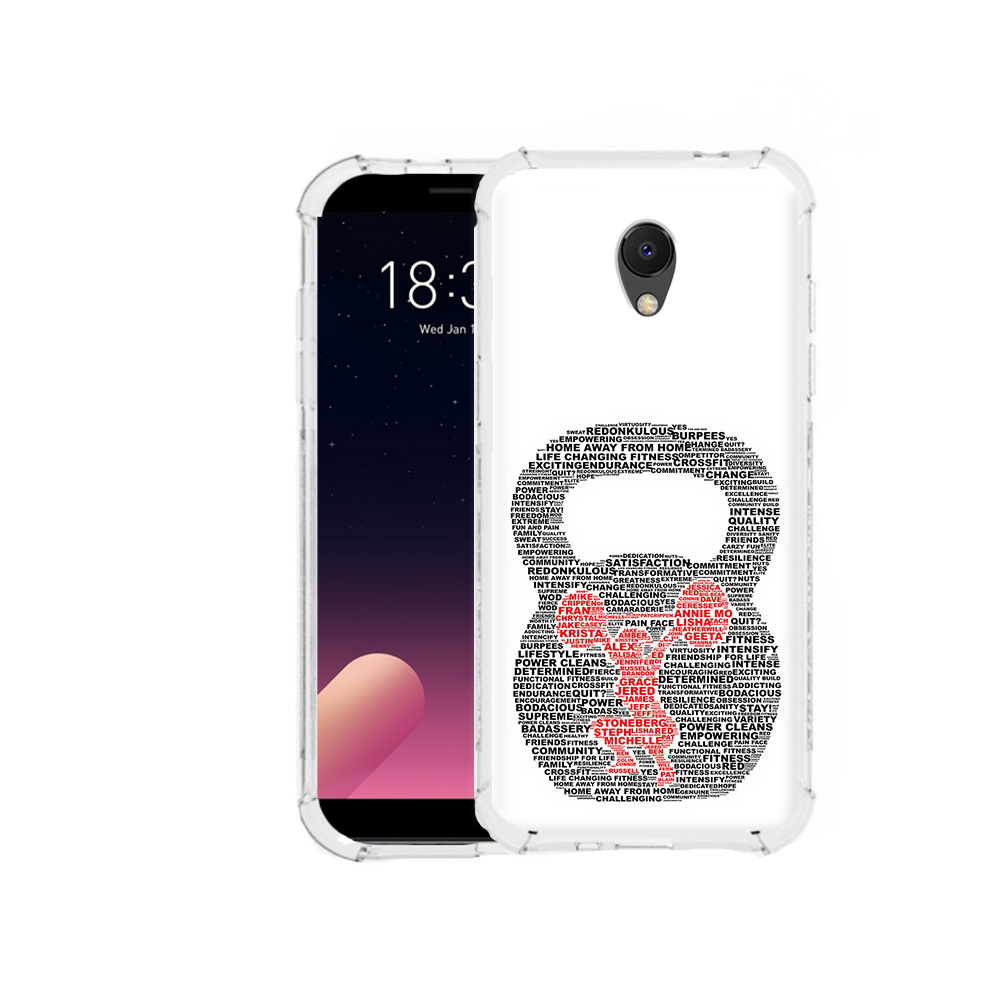 

Чехол MyPads Tocco для Meizu M6S бодибилдинг гиря из слов, Прозрачный, Tocco