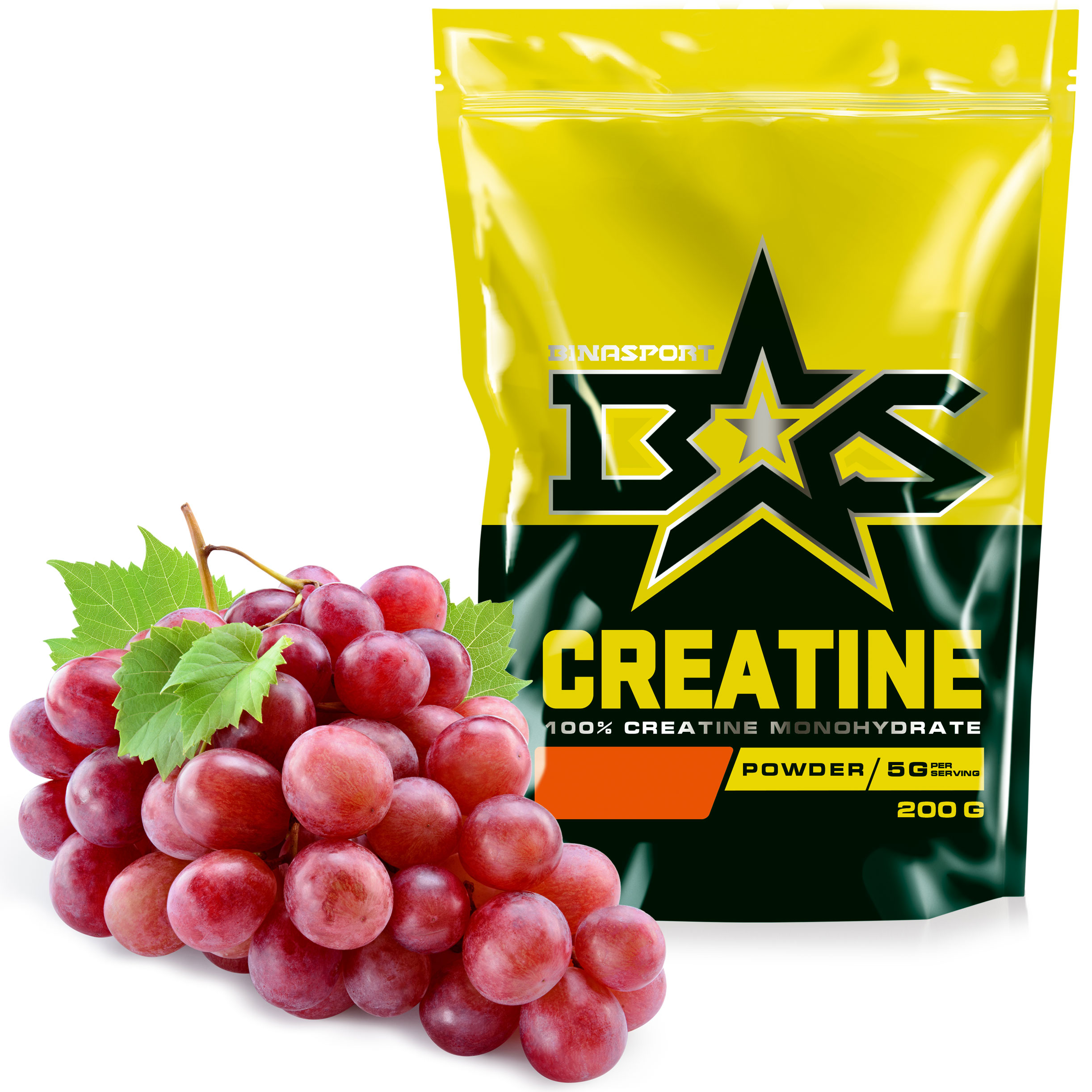 Креатин Binasport Creatine, 200 г, grapes