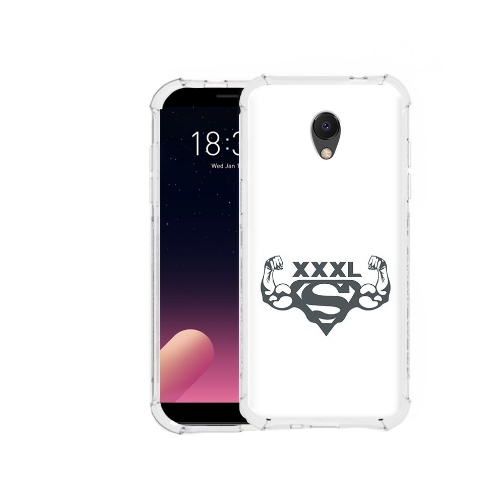 

Чехол MyPads Tocco для Meizu M6S бодибилдинг супермен, Прозрачный, Tocco