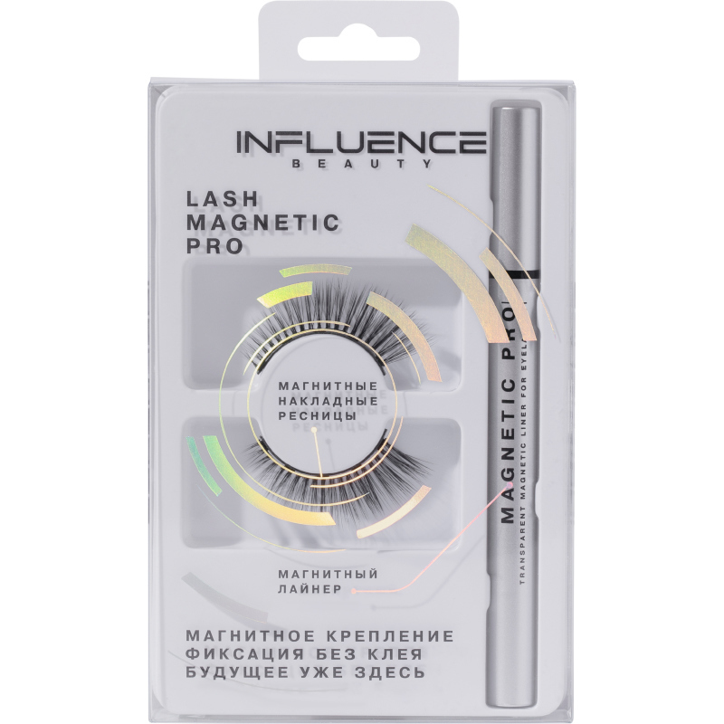 фото Магнитные накладные ресницы influence beauty lash magnetic pro с магнитным лайнером