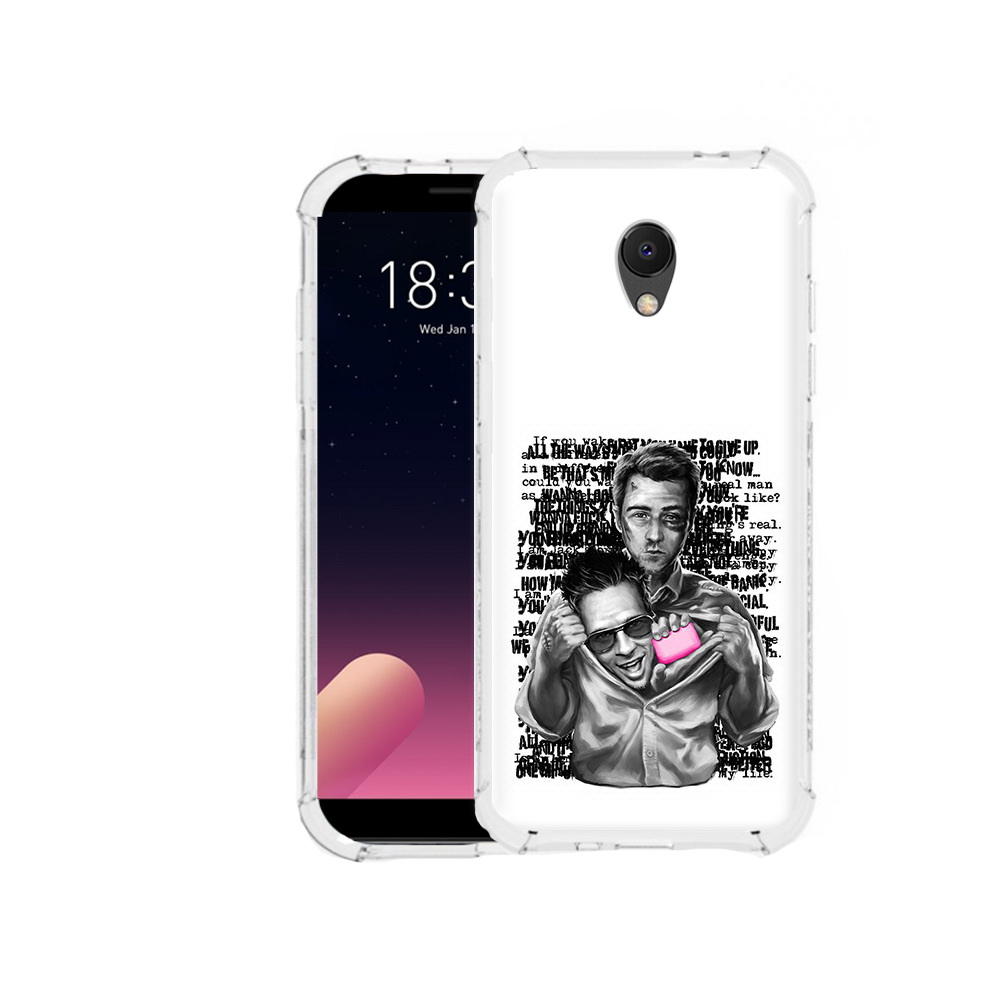 

Чехол MyPads Tocco для Meizu M6S бойцовский клуб, Прозрачный, Tocco