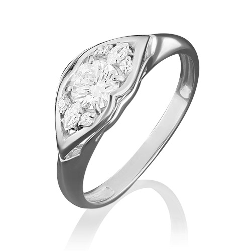 

Кольцо из белого золота р.  PLATINA jewelry 01-4944-00-501-1120-38, фианит, 01-4944-00-501-1120-38