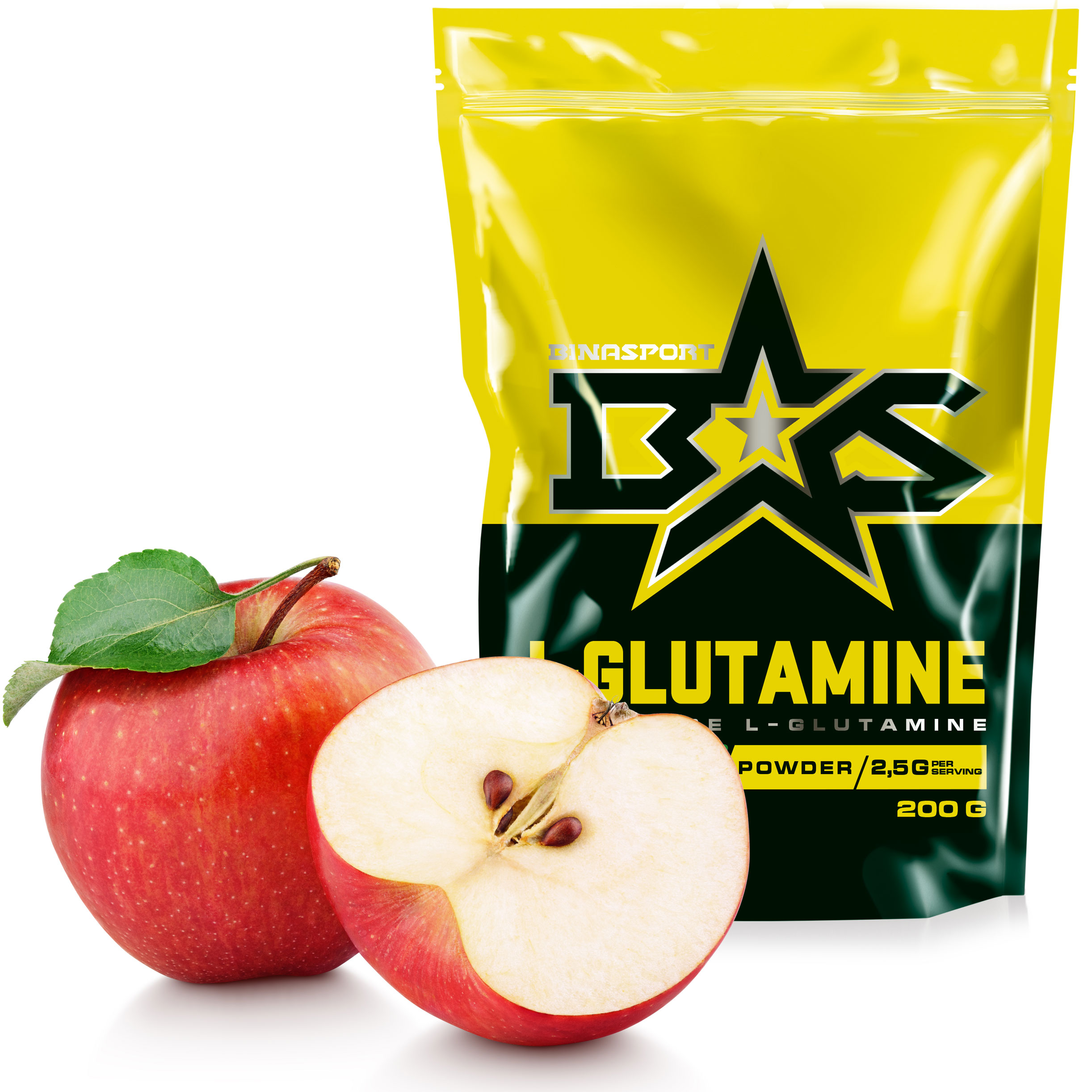 

L-Glutamine Binasport, 200 г, apple, L-Glutamine