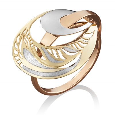 

Кольцо из комбинированного золота р. 19 PLATINA jewelry 01-4953-00-000-1140-48, 01-4953-00-000-1140-48