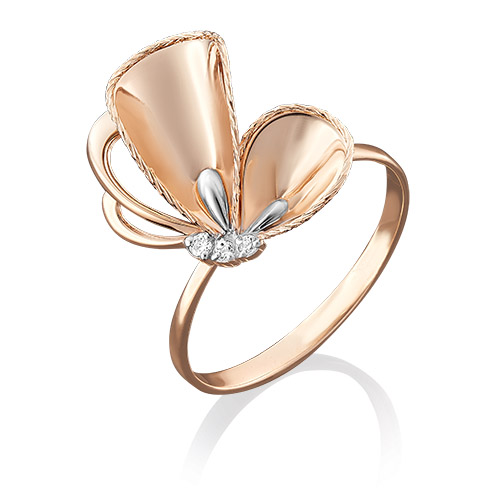 

Кольцо из красного золота р.  PLATINA jewelry 01-4967-00-401-1110-03, фианит, 01-4967-00-401-1110-03