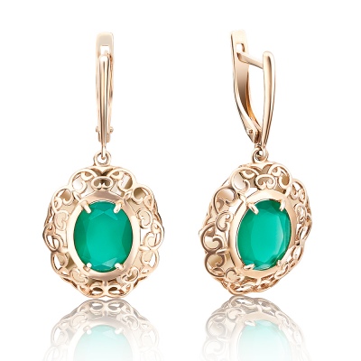 

Серьги из красного золота с халцедоном PLATINA jewelry 02-3663-00-274-1110-47, 02-3663-00-274-1110-47