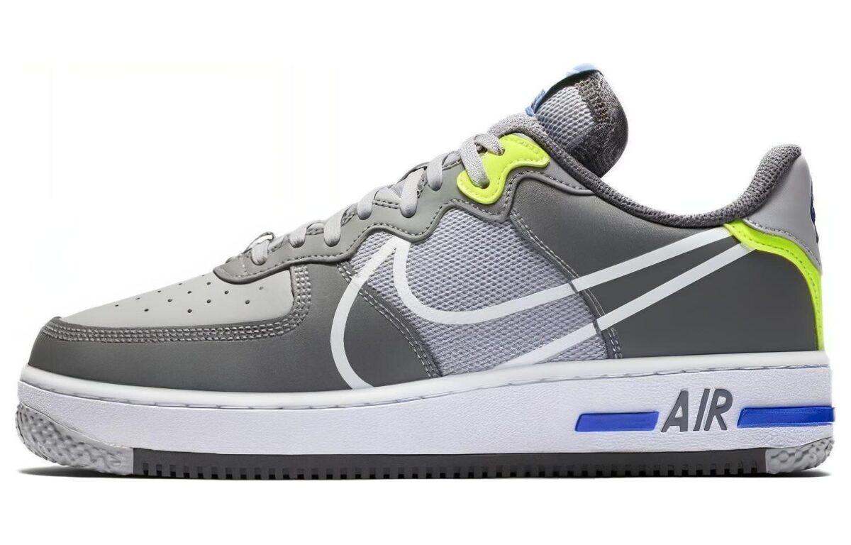 

Кеды унисекс Nike Air Force 1 React серые 39 EU, Серый, Air Force 1 React