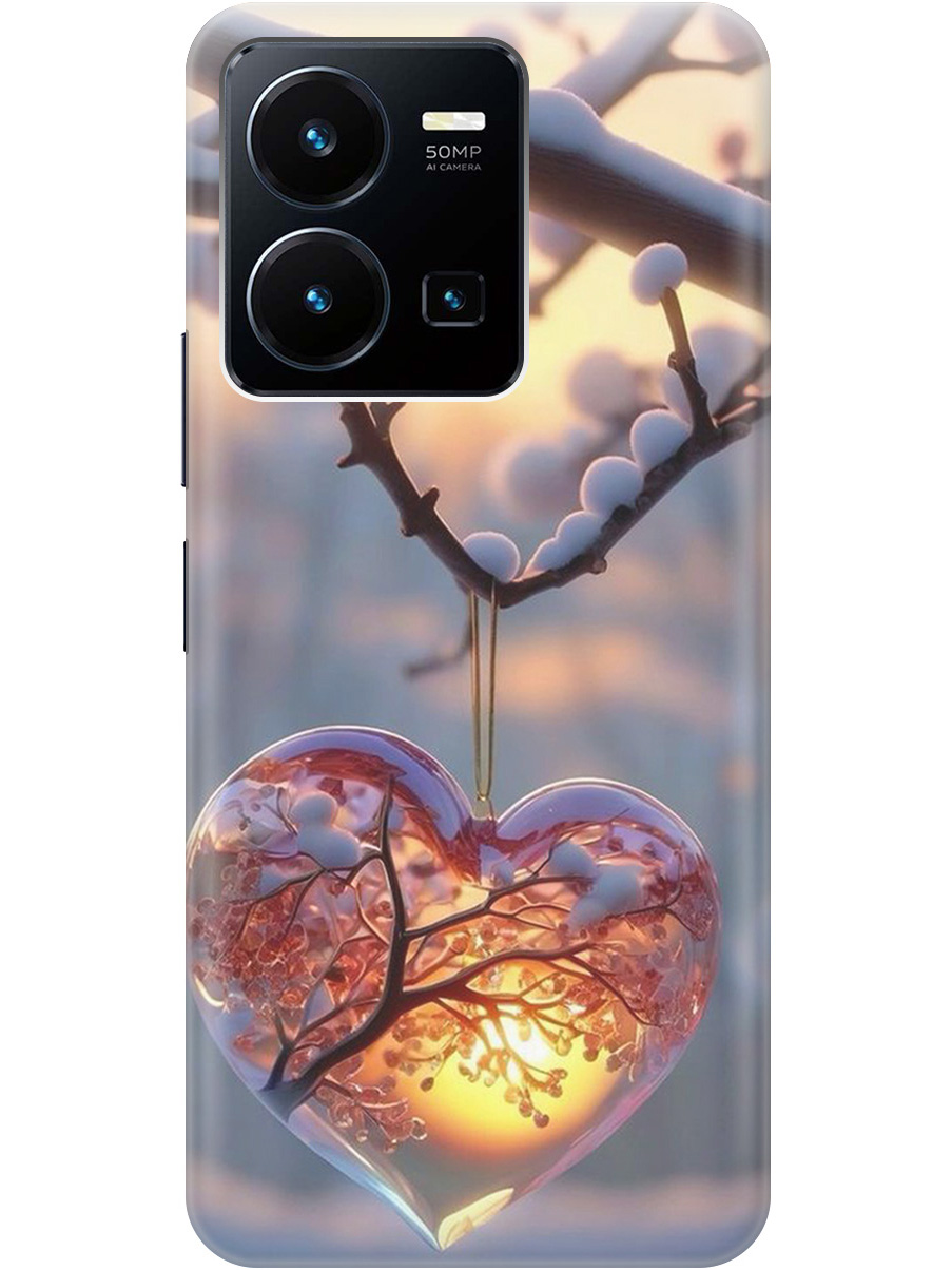 

Силиконовый чехол на Vivo Y35 с принтом "Ледяное сердце", Прозрачный;белый;желтый;оранжевый, 743695091