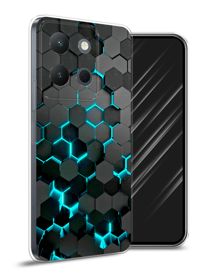 

Чехол Awog на Vivo Y36 4G "Соты бирюзовые", Черный;бирюзовый;синий, 269250-1