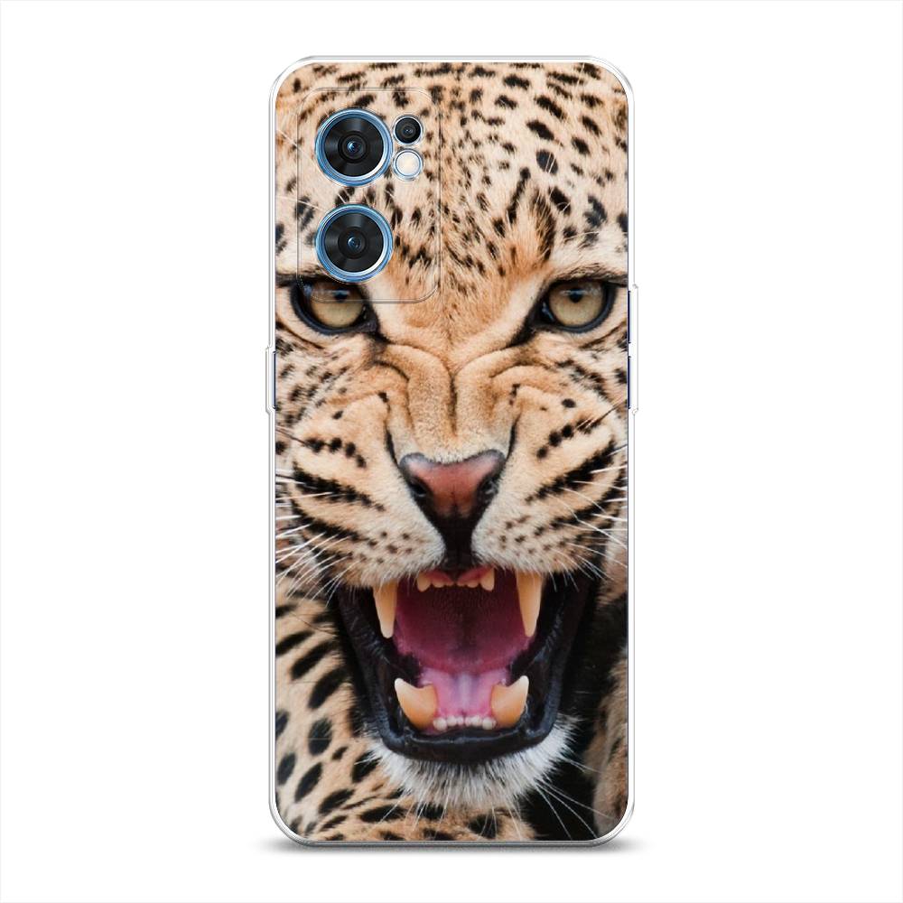 

Чехол на Oppo Find X5 Lite "Леопард 3d", Бежевый;черный, 259850-6