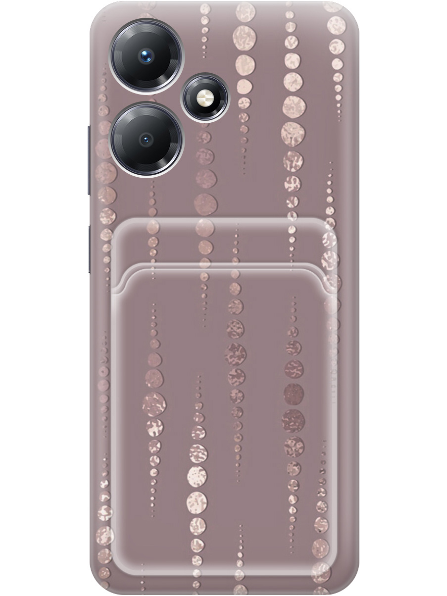 

Силиконовый чехол на Infinix Hot 30 Play с рисунком "Монеты в розовых песках", Белый;розовый, 20011989