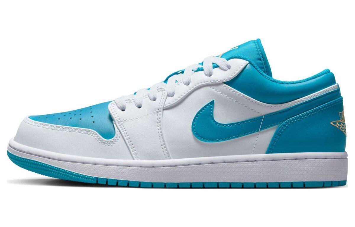 

Кеды унисекс Jordan Air Jordan 1 Low Aquatone голубые 40 EU, Голубой, Air Jordan 1 Low Aquatone