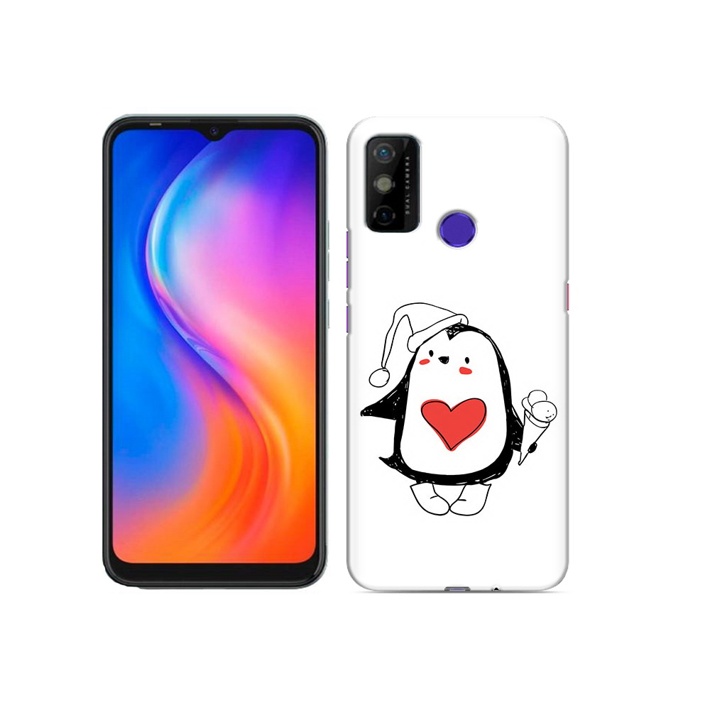 

Чехол MyPads Tocco для Tecno Spark 6 GO Пингвин с мороженым, Прозрачный, Tocco