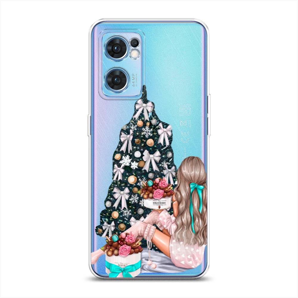 

Чехол на Oppo Find X5 Lite "New Year", Зеленый;бежевый;голубой, 259850-5