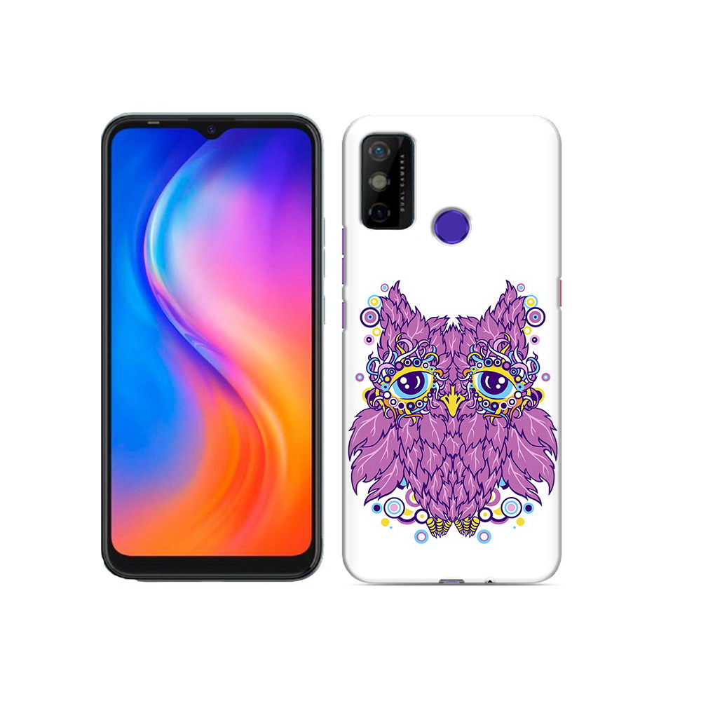 

Чехол MyPads Tocco для Tecno Spark 6 GO Розовая сова, Прозрачный, Tocco