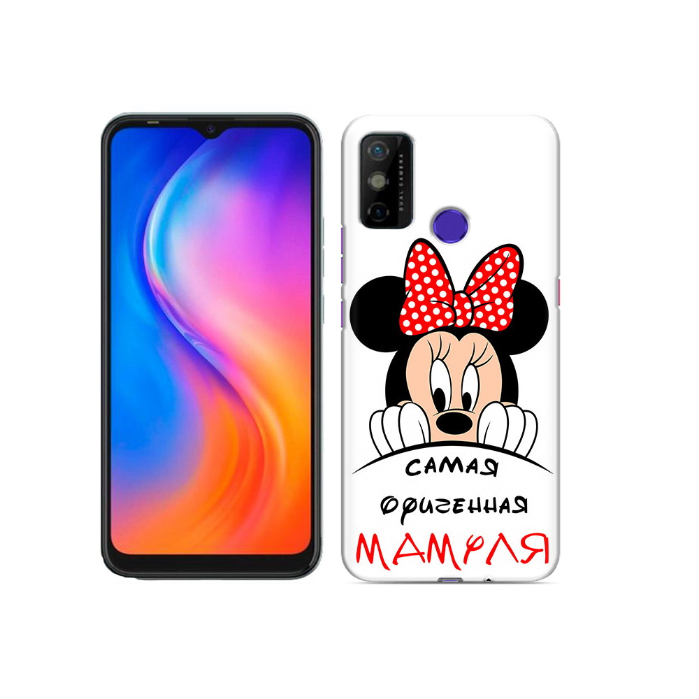 

Чехол MyPads Tocco для Tecno Spark 6 GO Самая лучшая мамуля Мини Маус, Прозрачный, Tocco