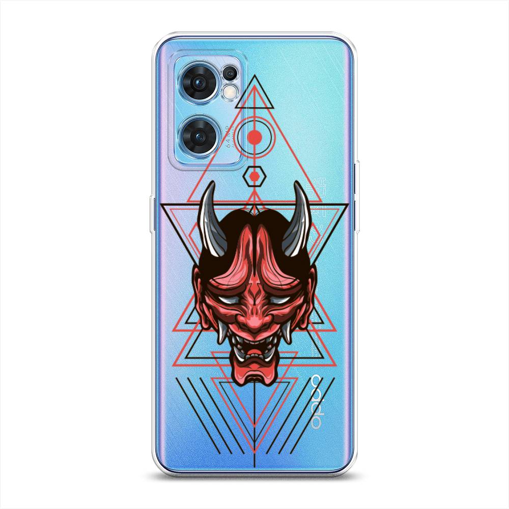 

Чехол на Oppo Find X5 Lite "Hanya Oni mask", Серый;красный;черный, 259850-4