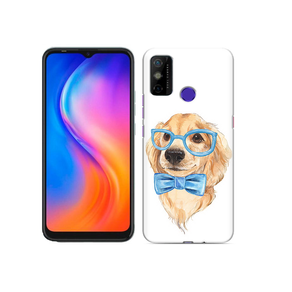 

Чехол MyPads Tocco для Tecno Spark 6 GO Собака интеллигент, Прозрачный, Tocco